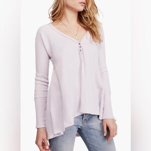 Free People Citrine Textured Cotton Blend Top